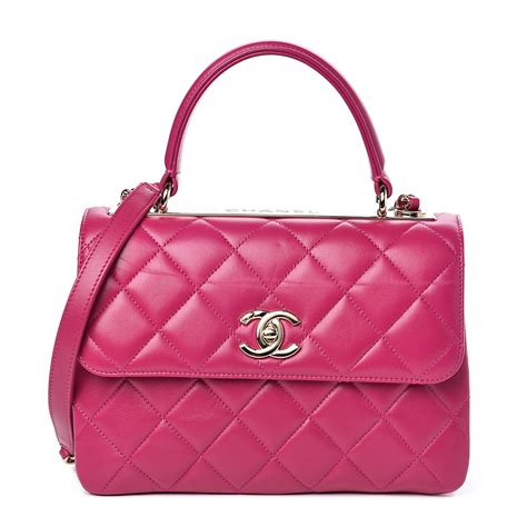 chanel pink and black handbag|chanel pink quilted handbag.